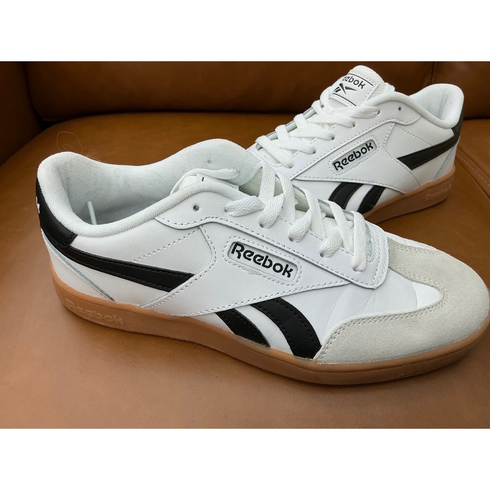 Reebok Club C Revenge Sneakers Mens White Black Gum Sole‎ Low Top Shoes